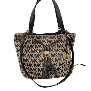 MICHAEL KORS Jet Set Gathered Tassel Tote Bag